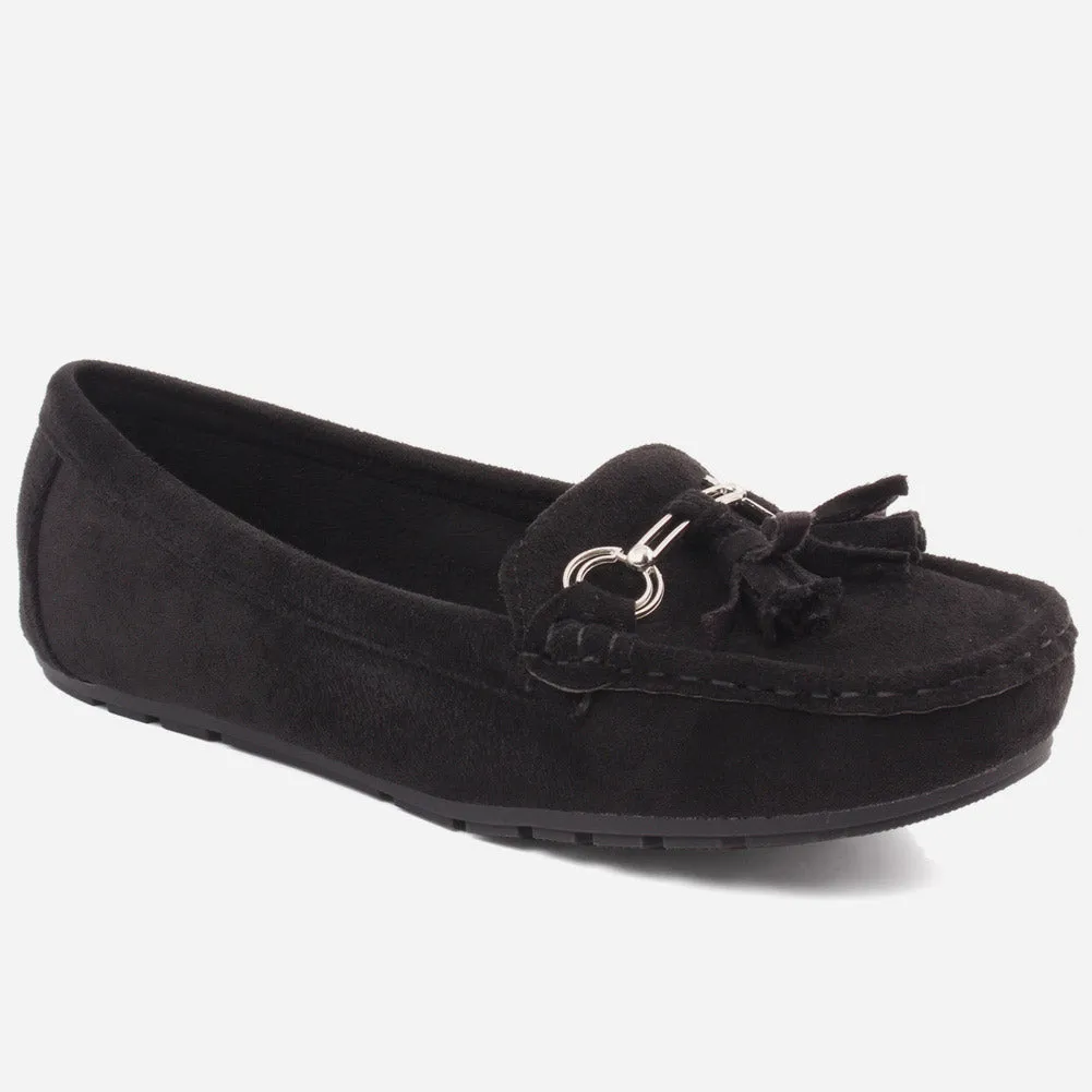 WOMEN "LEA" COMFORT SUEDE MOCCASINS