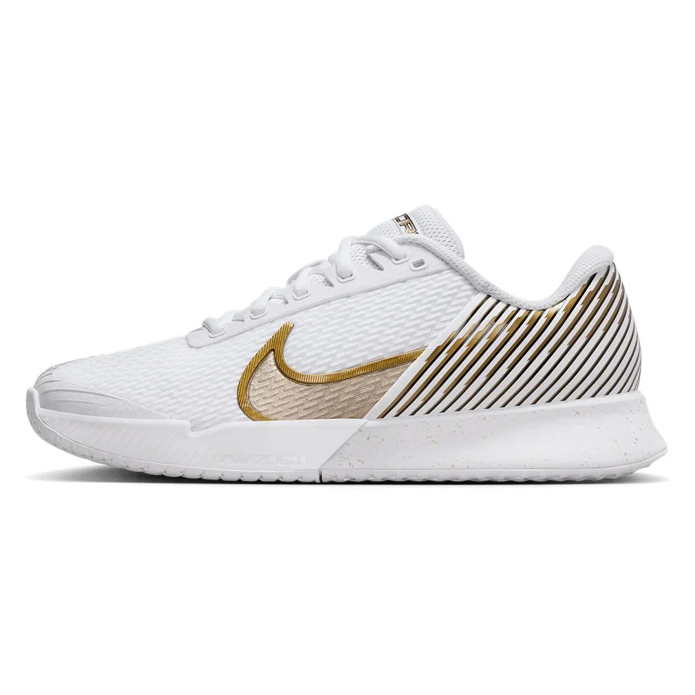 Women's Air Zoom Vapor Pro 2 WMB Tennis Shoes White and Metallic Gold