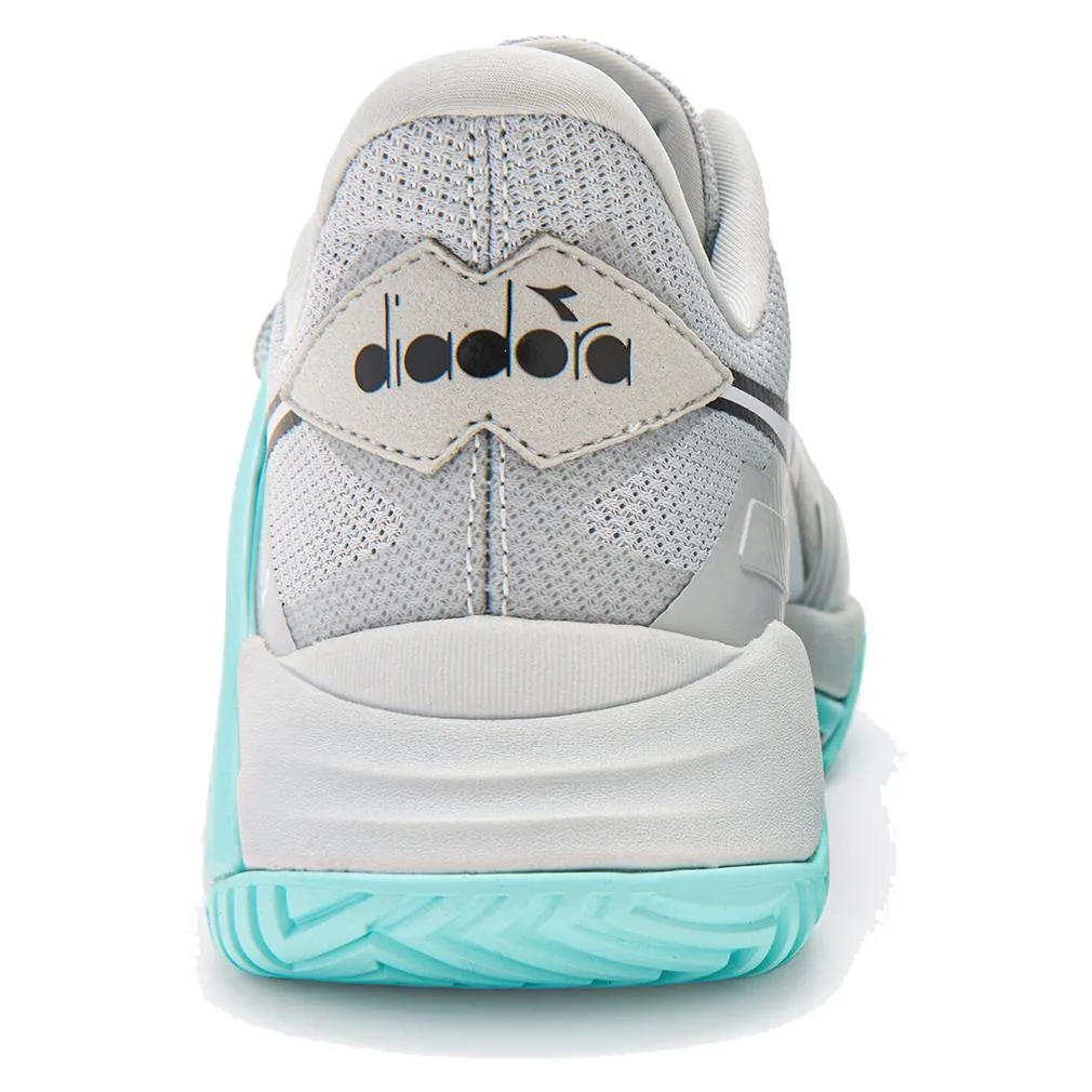 Women's B.Icon 2 AG Tennis Shoes Silver DD and Aruba Blue