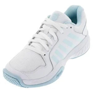 Women's Court Express Pickleball Shoes White and Blue Glow