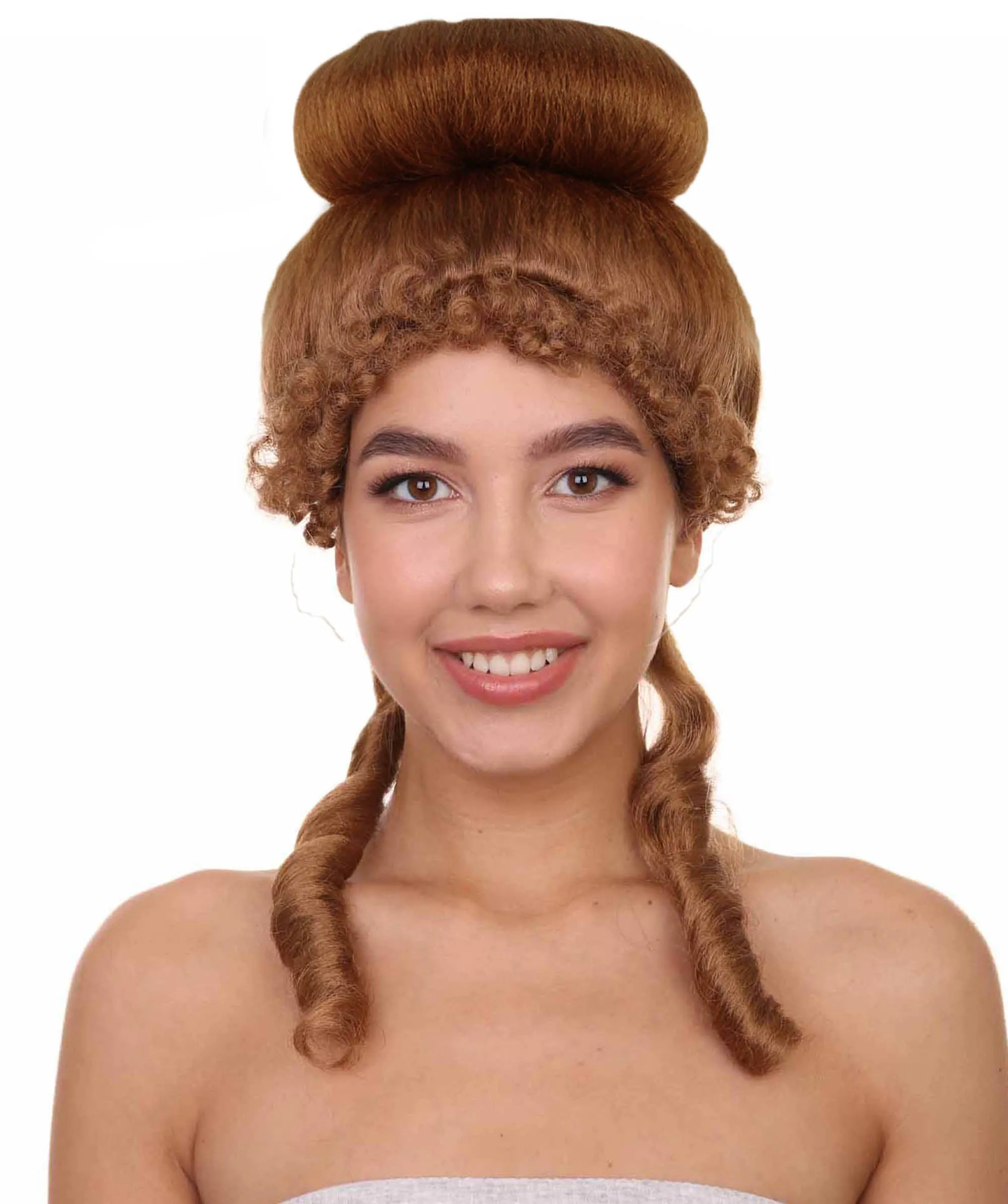 Womens French Colonial Historical Wig | Auburn Cosplay Wigs | Premium Breathable Capless Cap