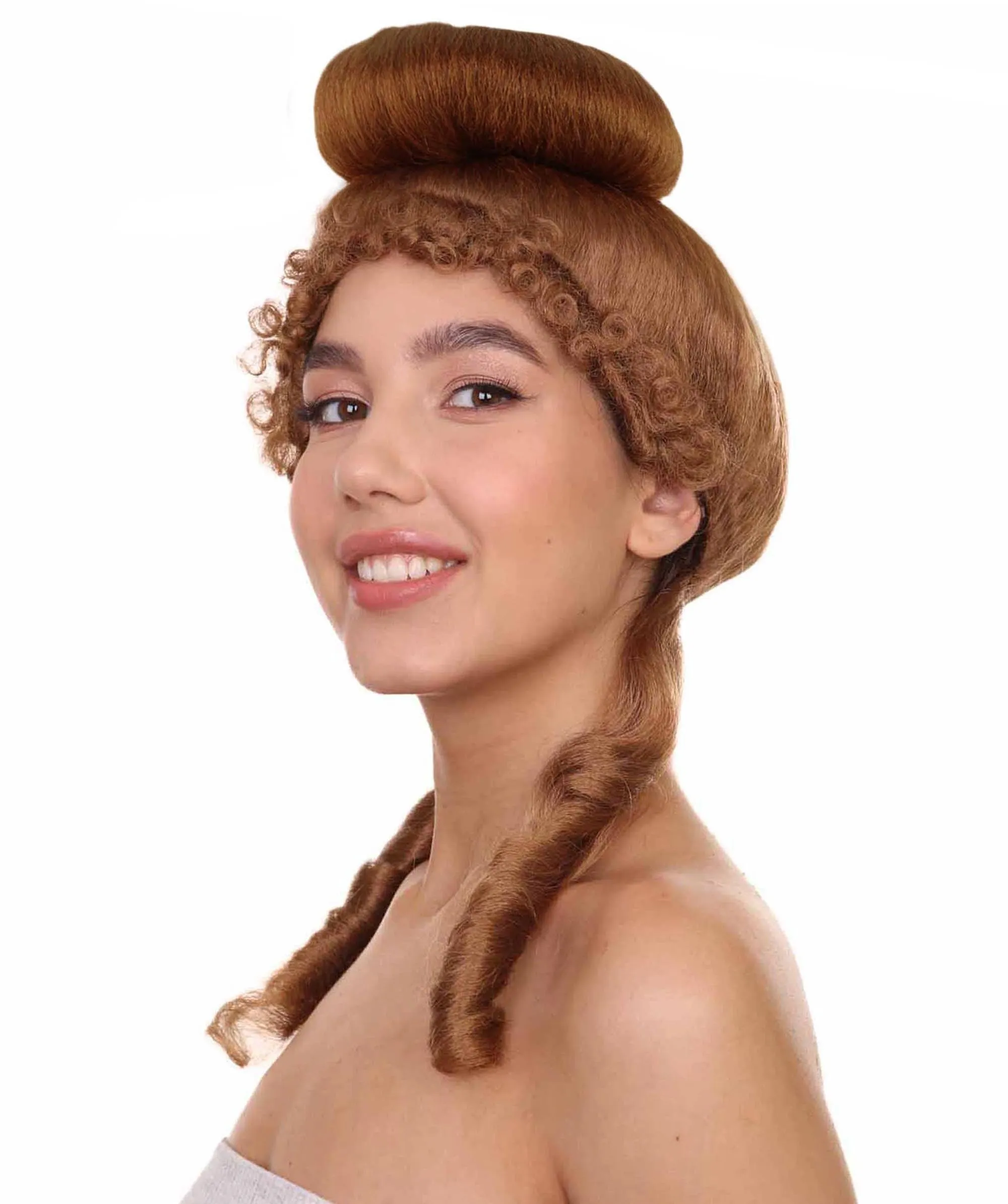 Womens French Colonial Historical Wig | Auburn Cosplay Wigs | Premium Breathable Capless Cap