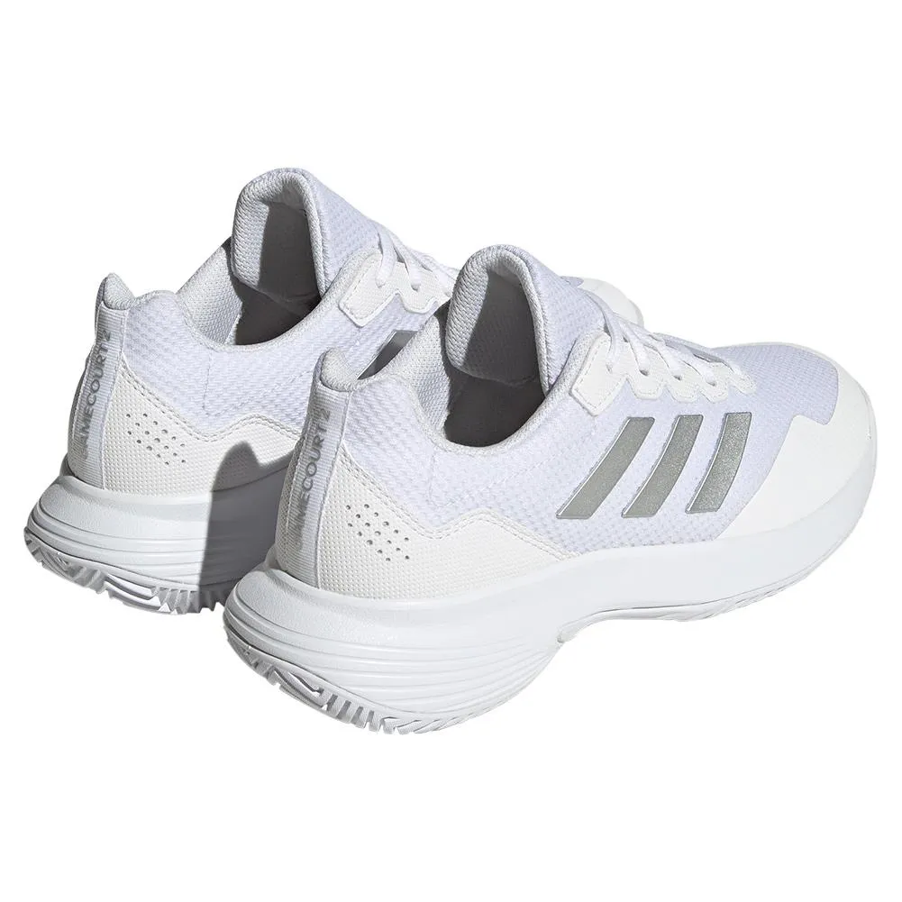 Women's GameCourt 2 Tennis Shoes Footwear White and Metallic Silver