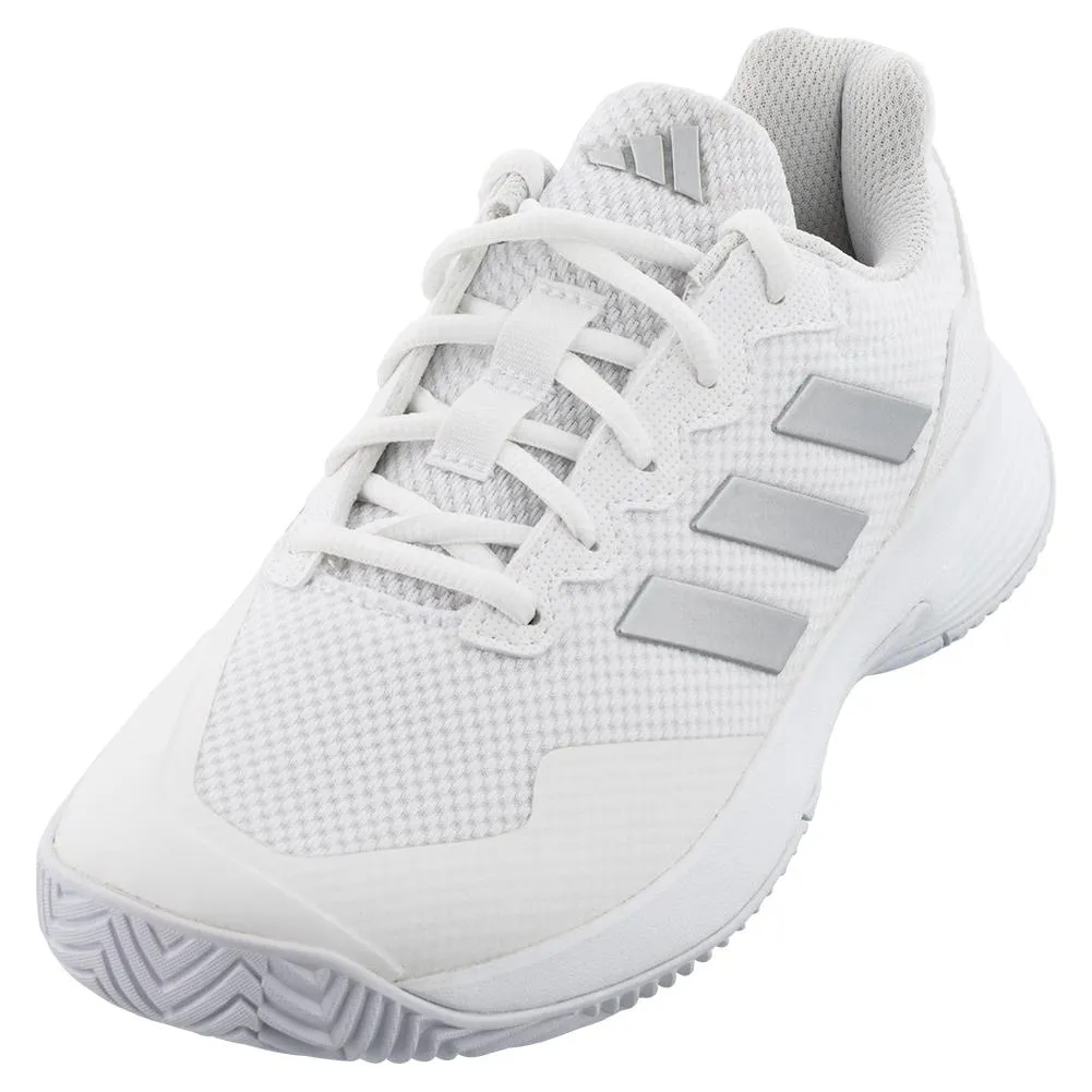 Women's GameCourt 2 Tennis Shoes Footwear White and Metallic Silver