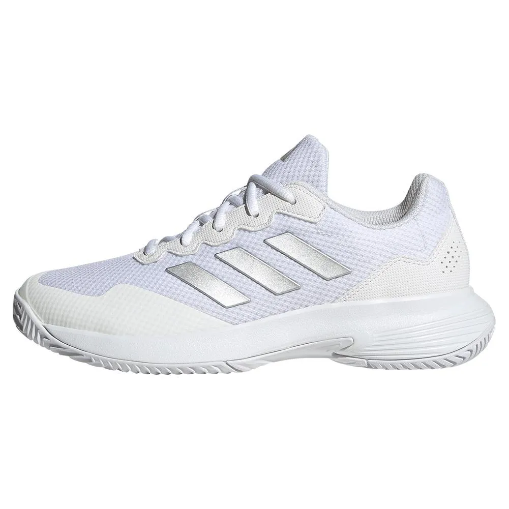 Women's GameCourt 2 Tennis Shoes Footwear White and Metallic Silver