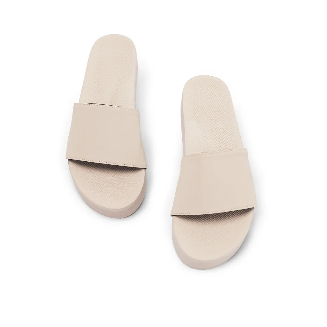 Women's Slides Platform Sneaker Sole - Sea Salt/Sea Salt Sole