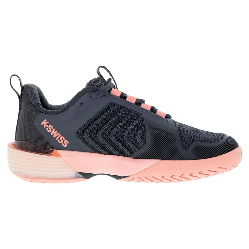 Women's Ultrashot 3 Tennis Shoes Asphalt and Peach Amber