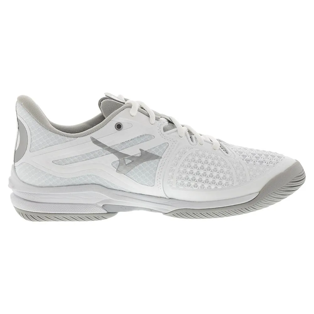 Women's Wave Exceed Tour 6 AC Tennis Shoes White and Silver