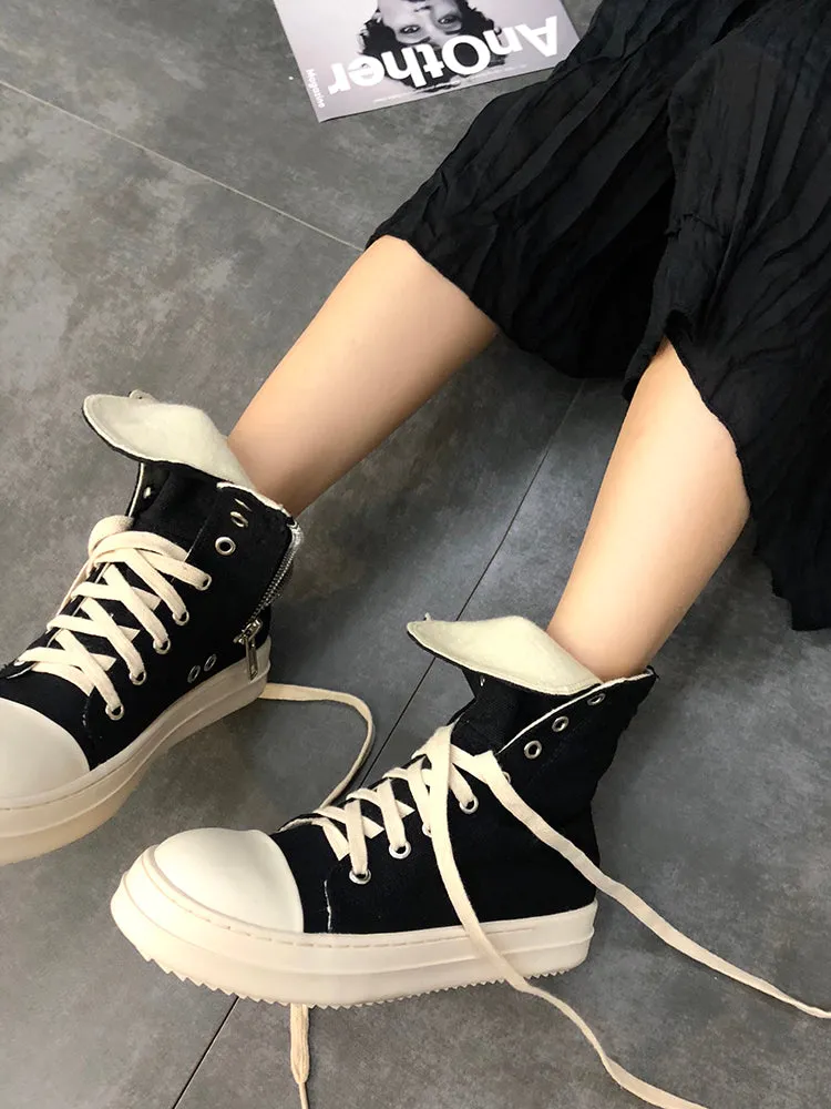 xiangtuibao  Increased  High-top Canvas Sneakers  Shoes Female Men's Thick-soled Sports Hip-hop Gaobang Torre  Tide Shoes