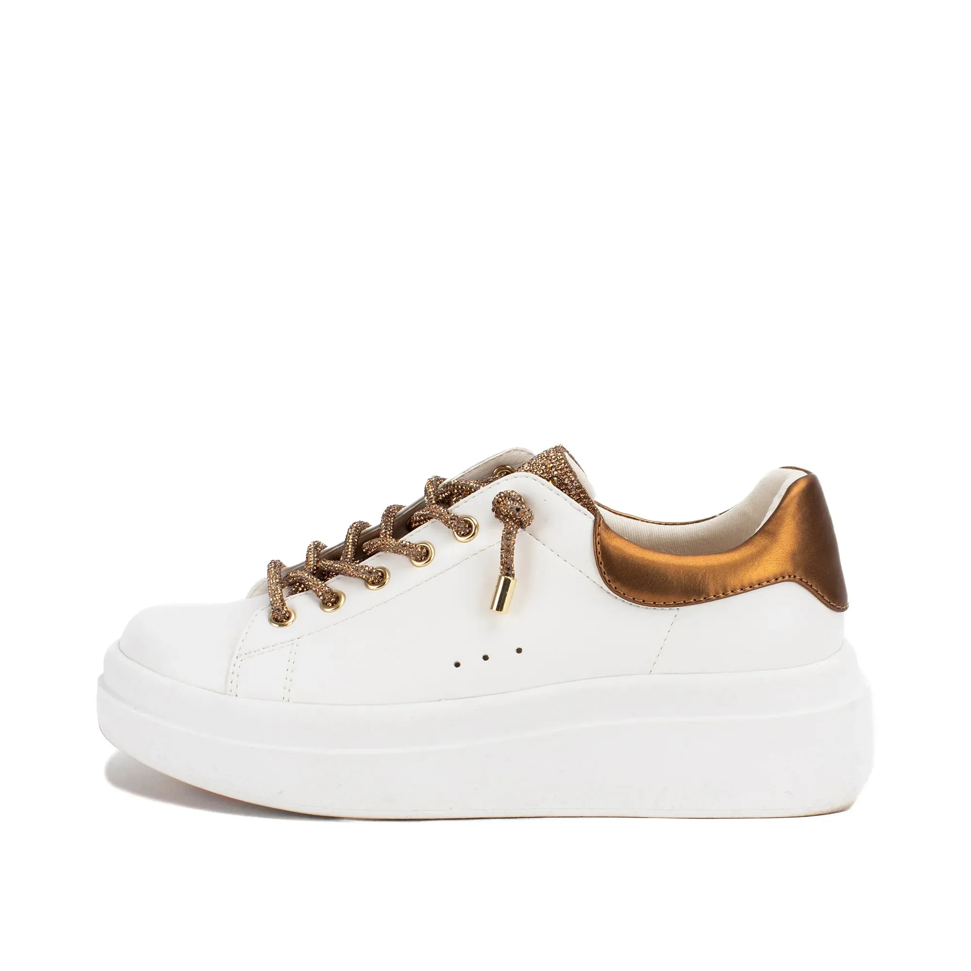 Yellow Box | Earl Rhinestone Sneaker in Bronze