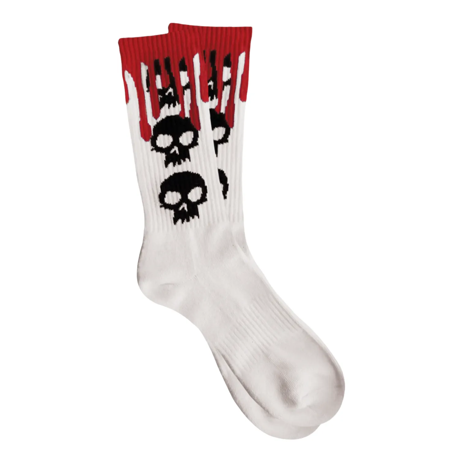 ZERO 3 SKULL BLOOD SOCKS - WHITE